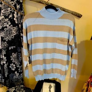 Striped knit lightweight sweater
